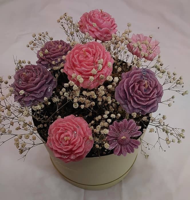 شمع باکس گل
